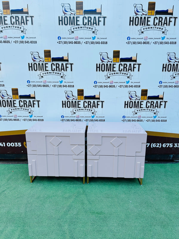 Refilwe - 2 Drawer Pedestals Pyramid Design