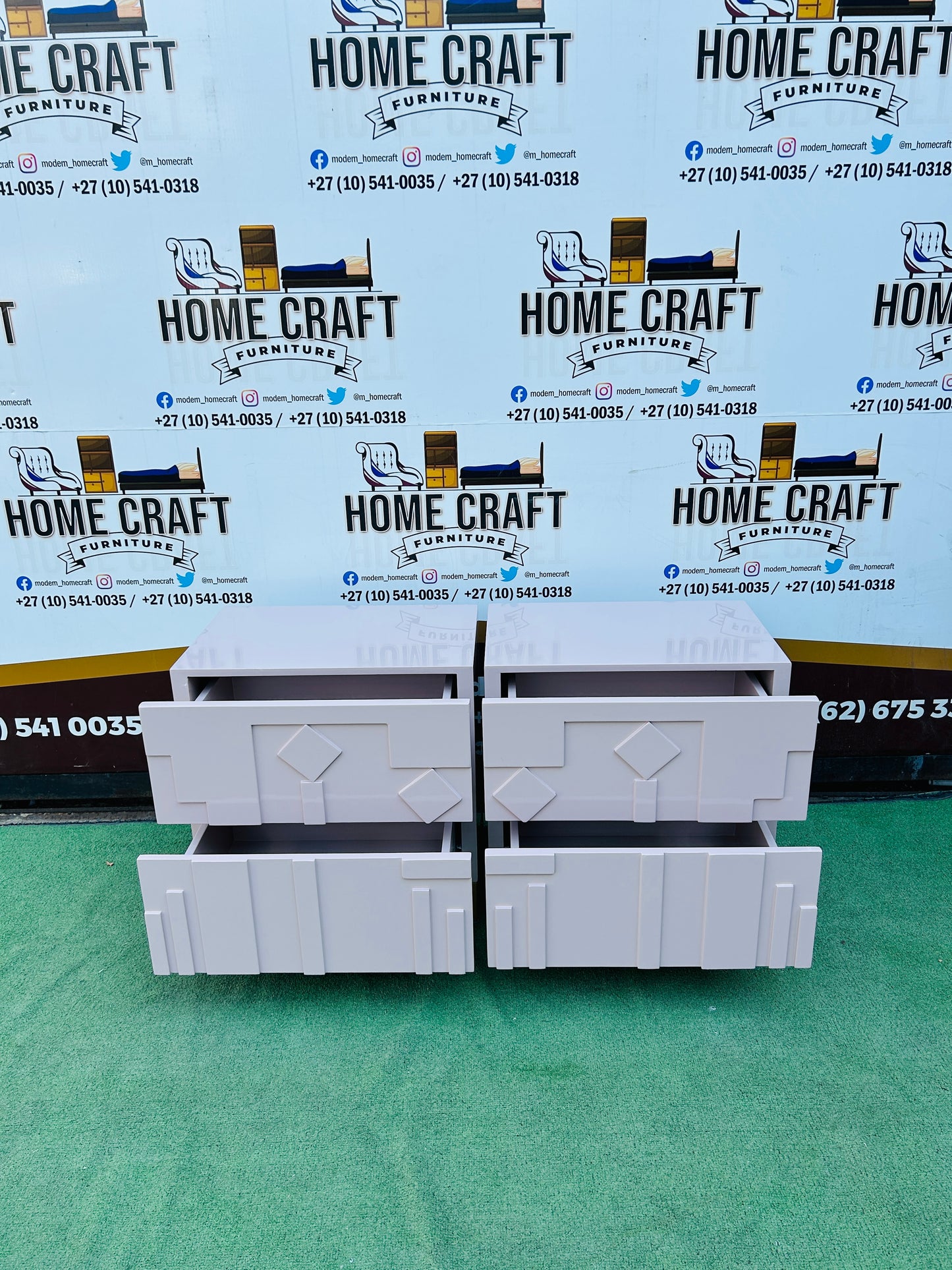 Refilwe - 2 Drawer Pedestals Pyramid Design