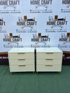 Vuyo - 3 Drawer Pedestals - Cream & Gold