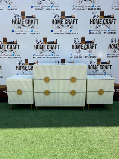 Chest of Drawers and Pedestals x2