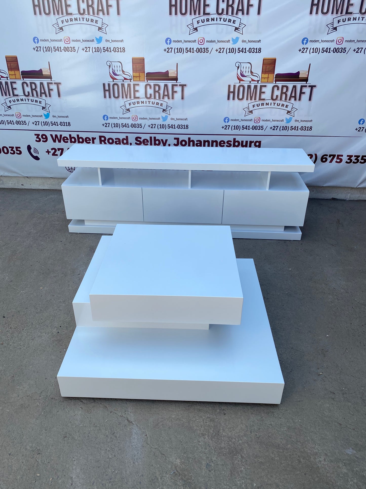 3 Drawer Tv Stand And Coffee Table Combo