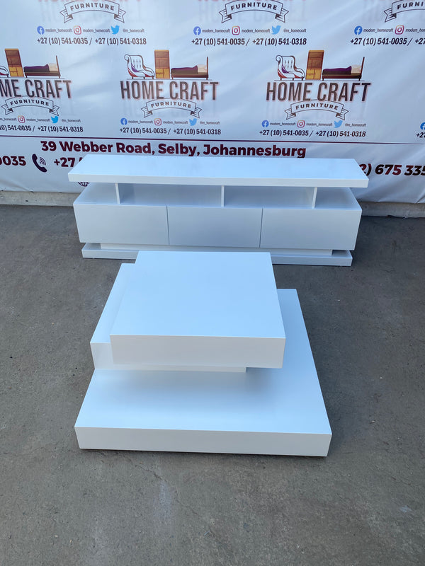 3 Drawer Tv Stand And Coffee Table Combo