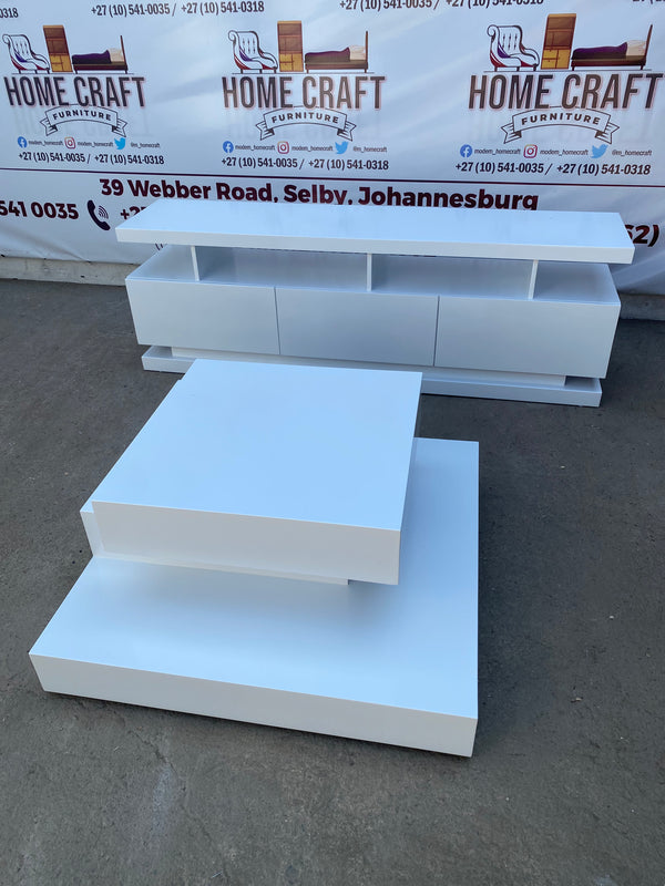 3 Drawer Tv Stand And Coffee Table Combo