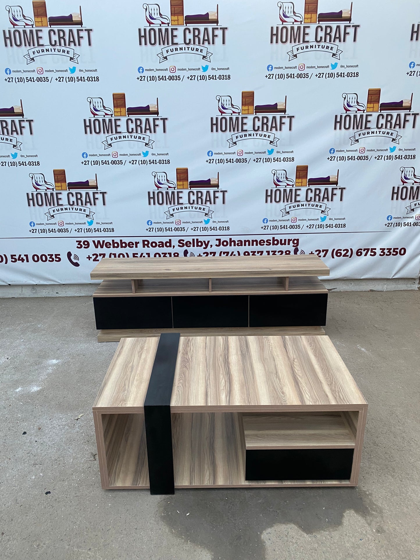 3 Drawer Tv Stand and Coffee Table Combo