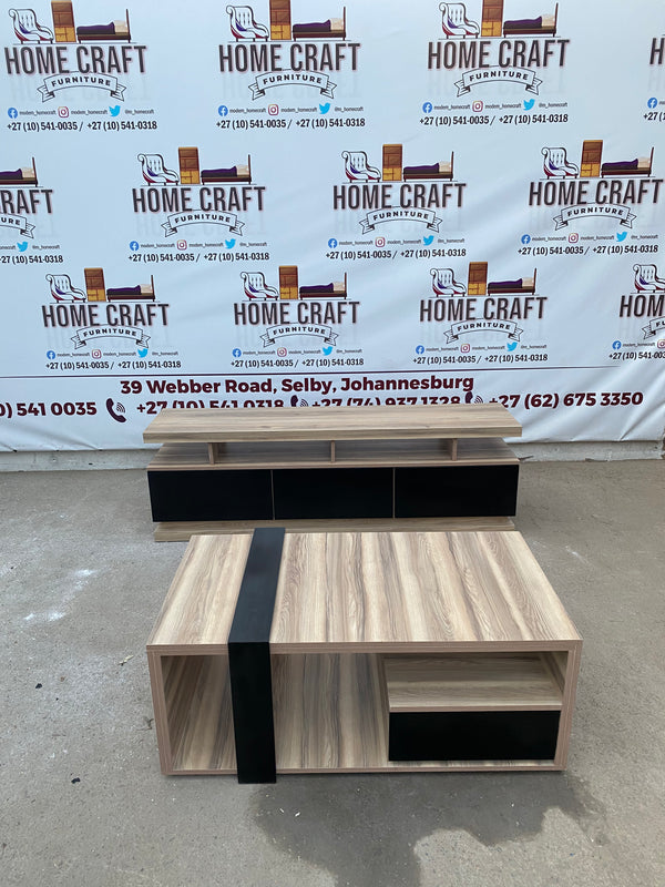 3 Drawer Tv Stand and Coffee Table Combo