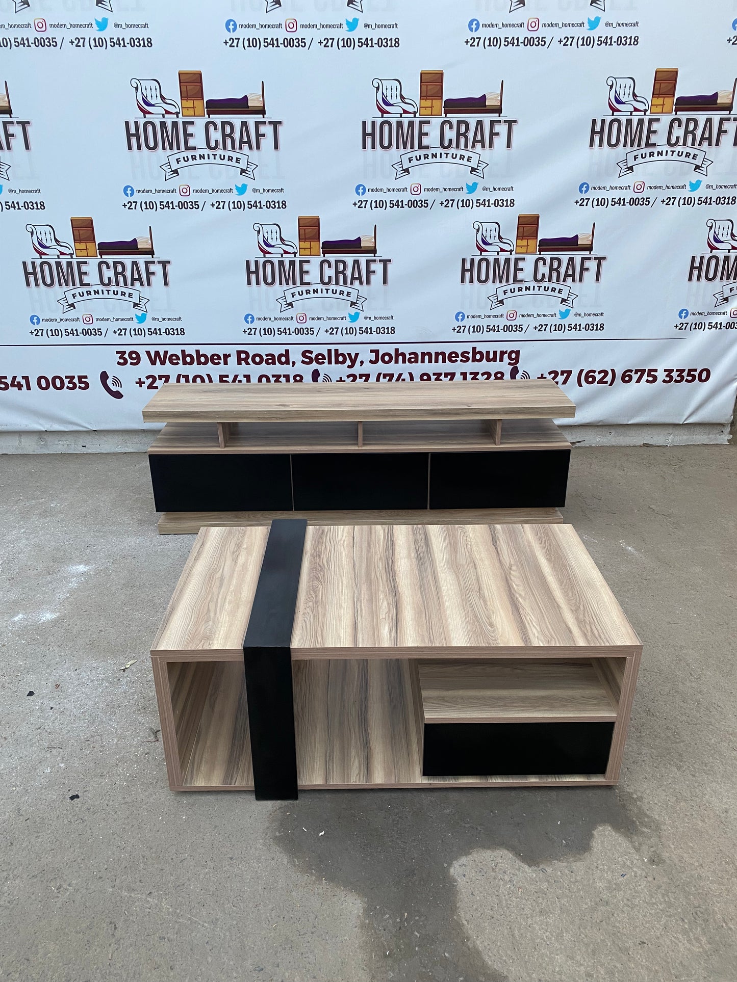 3 Drawer Tv Stand and Coffee Table Combo