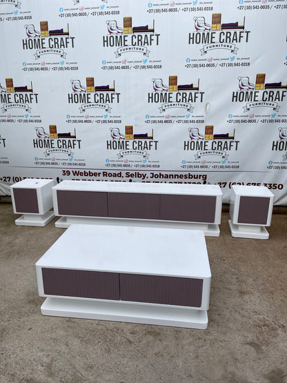 Tv Stand , Coffee Table and Pedestals Combo