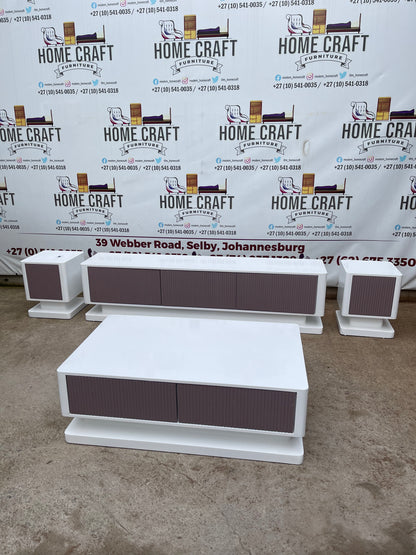 Tv Stand , Coffee Table and Pedestals Combo