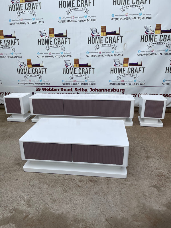 Tv Stand , Coffee Table and Pedestals Combo