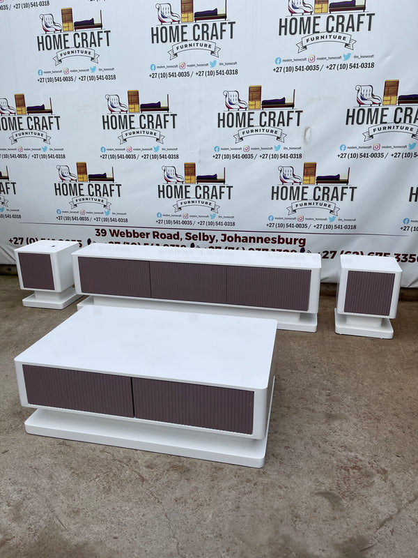 Tv Stand , Coffee Table and Pedestals Combo