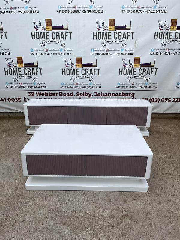 Tv Stand , Coffee Table and Pedestals Combo