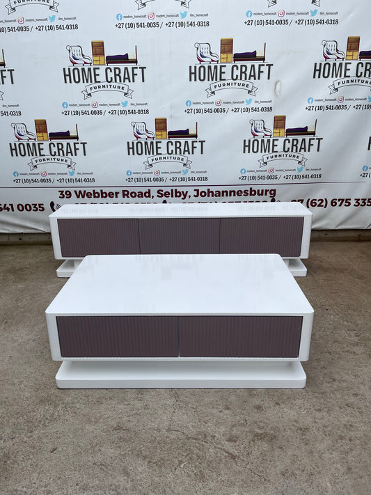 Tv Stand , Coffee Table and Pedestals Combo