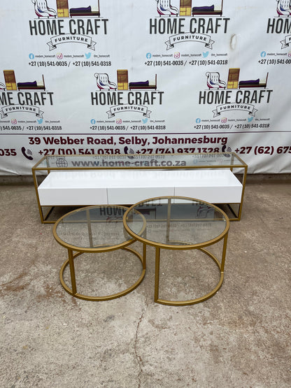 Tv Stand and Nesting Table Combo