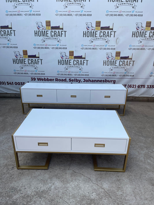 3 Drawer Tv Stand and 2 Drawer Coffee Table