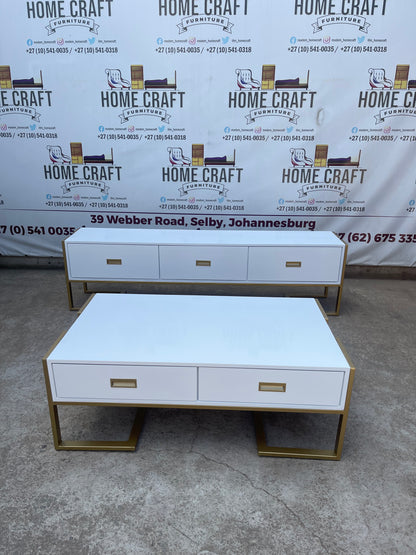 3 Drawer Tv Stand and 2 Drawer Coffee Table