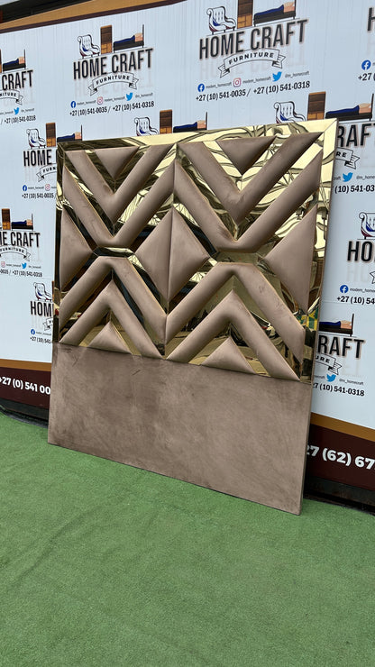 Queen Headboard With Gold Mirrors