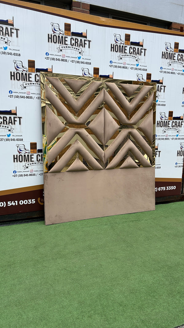 Queen Headboard With Gold Mirrors