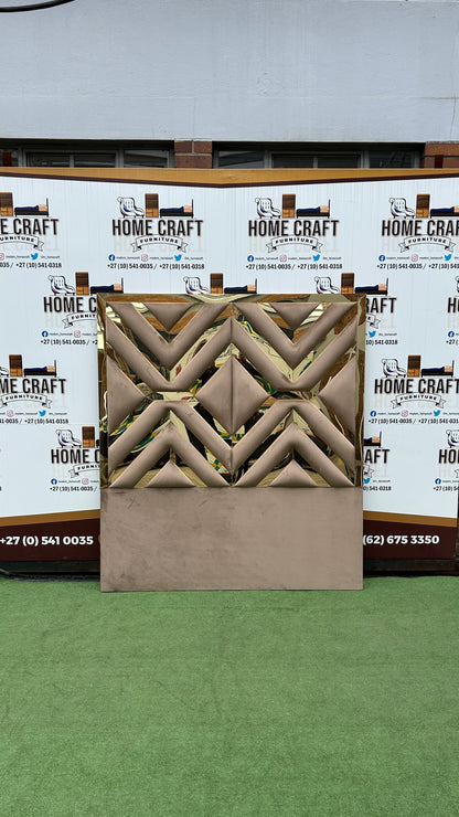 Queen Headboard With Gold Mirrors