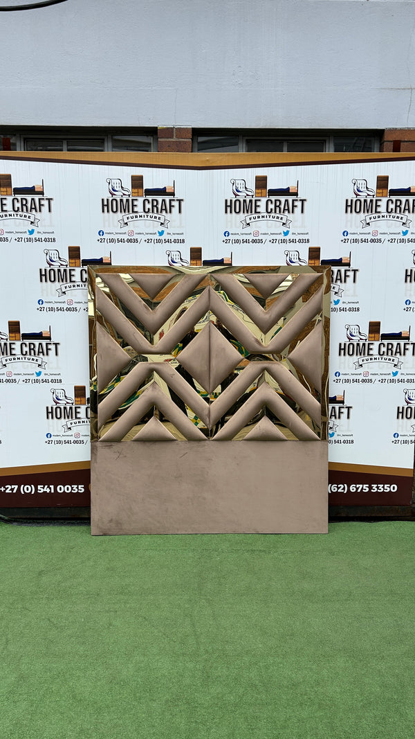 Queen Headboard With Gold Mirrors