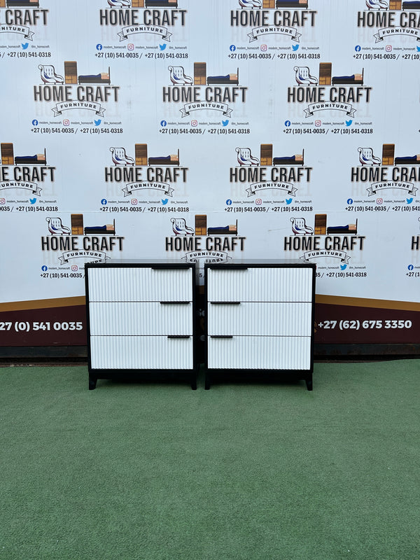 Ntombi - 2 Tone - 3 Drawer Pedestals x 2