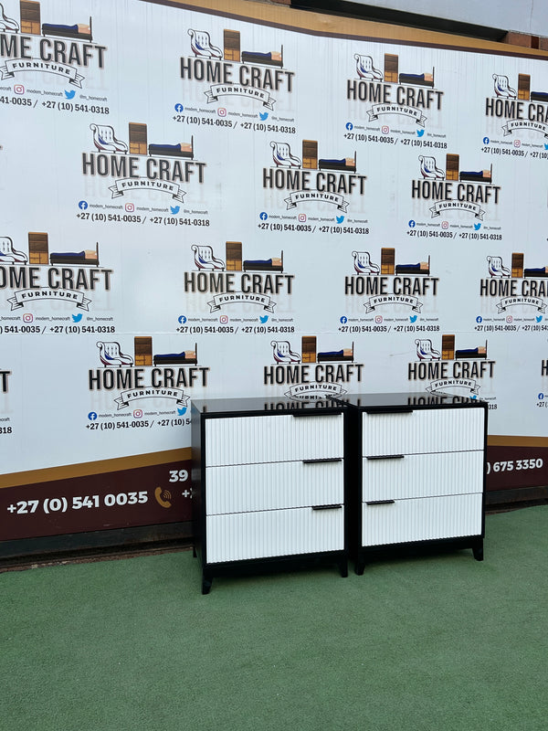 Ntombi - 2 Tone - 3 Drawer Pedestals x 2