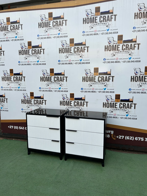 Ntombi - 2 Tone - 3 Drawer Pedestals x 2