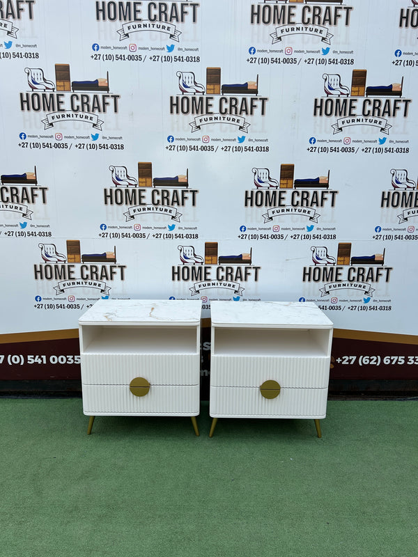 2 Drawer Pedestals with Top shelf