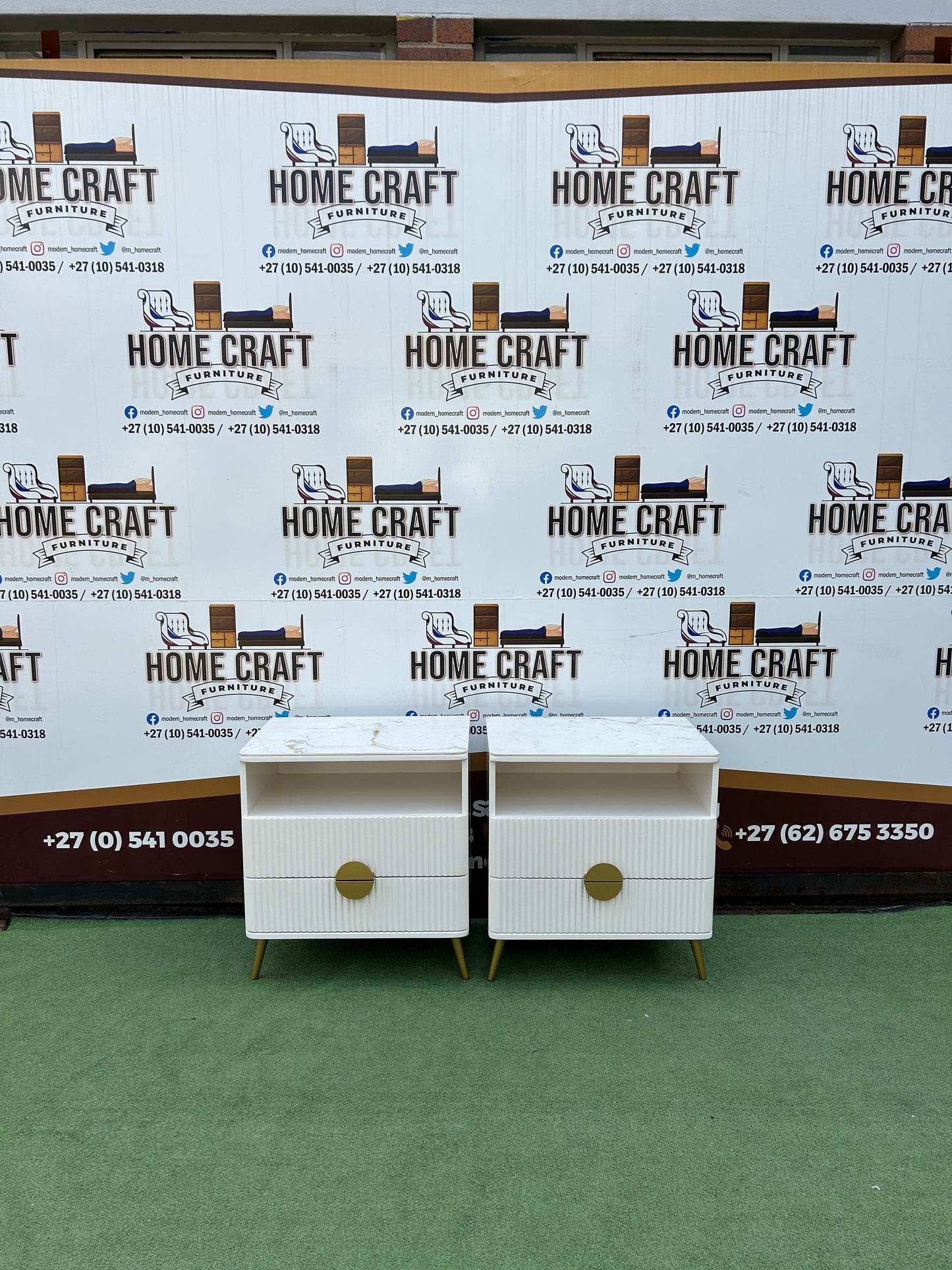 2 Drawer Pedestals with Top shelf