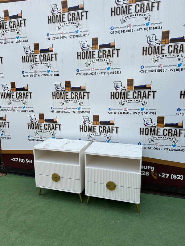 2 Drawer Pedestals with Top shelf