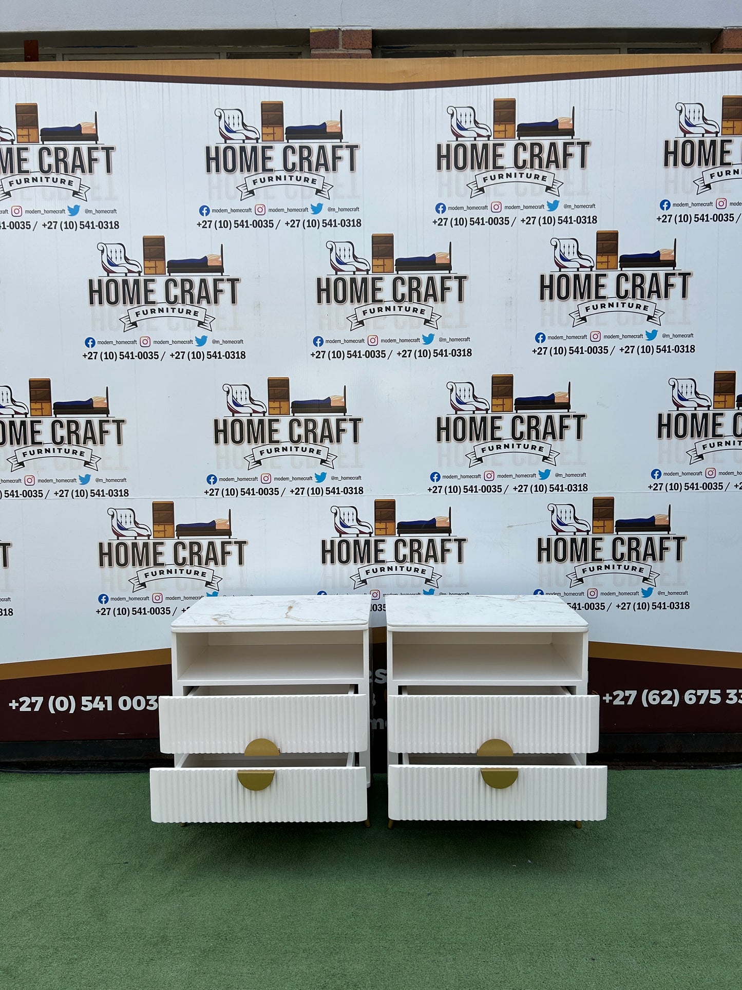 2 Drawer Pedestals with Top shelf