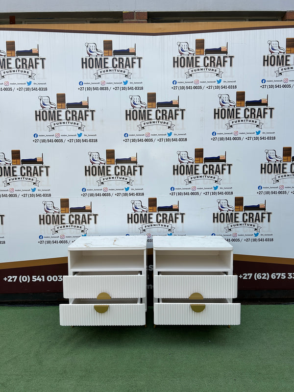 2 Drawer Pedestals with Top shelf