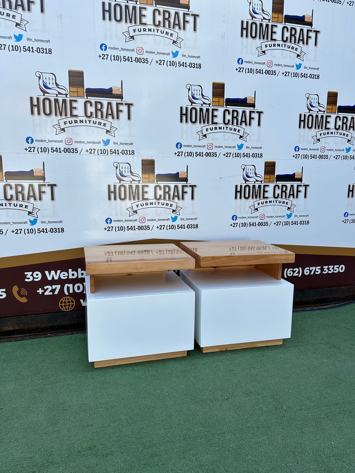 Nokwazi  - 1 Drawer Pedestals x 2 (Pine Wood Verandah)