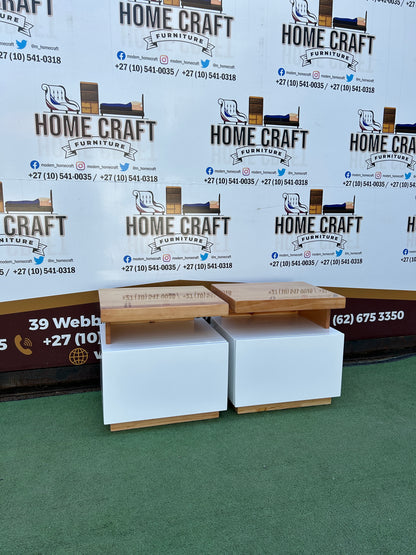 Nokwazi  - 1 Drawer Pedestals x 2 (Pine Wood Verandah)