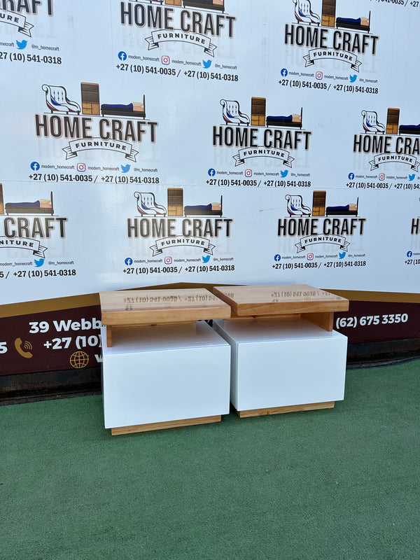 Nokwazi  - 1 Drawer Pedestals x 2 (Pine Wood Verandah)