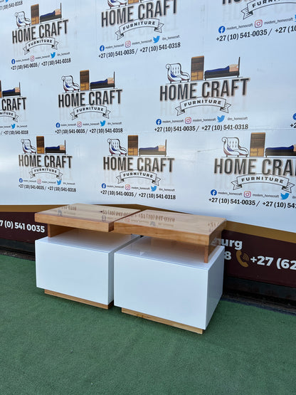 Nokwazi  - 1 Drawer Pedestals x 2 (Pine Wood Verandah)