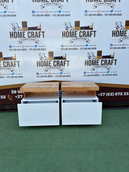 Nokwazi  - 1 Drawer Pedestals x 2 (Pine Wood Verandah)