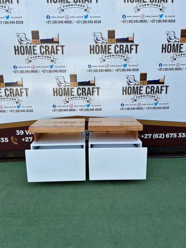 Nokwazi  - 1 Drawer Pedestals x 2 (Pine Wood Verandah)