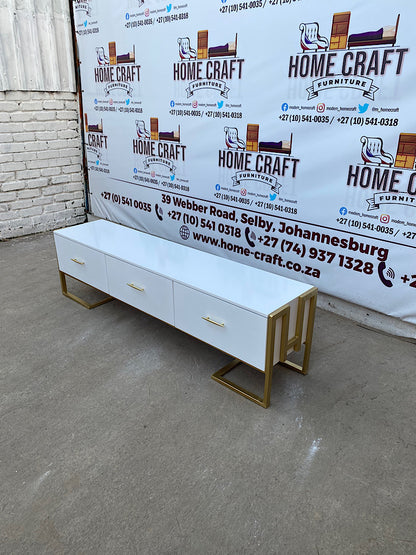 3 Drawer Steel Frame Tv Stand 1