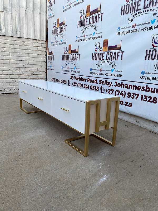 3 Drawer Steel Frame Tv Stand 1
