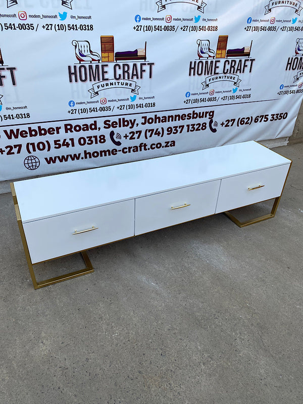 3 Drawer Steel Frame Tv Stand 1