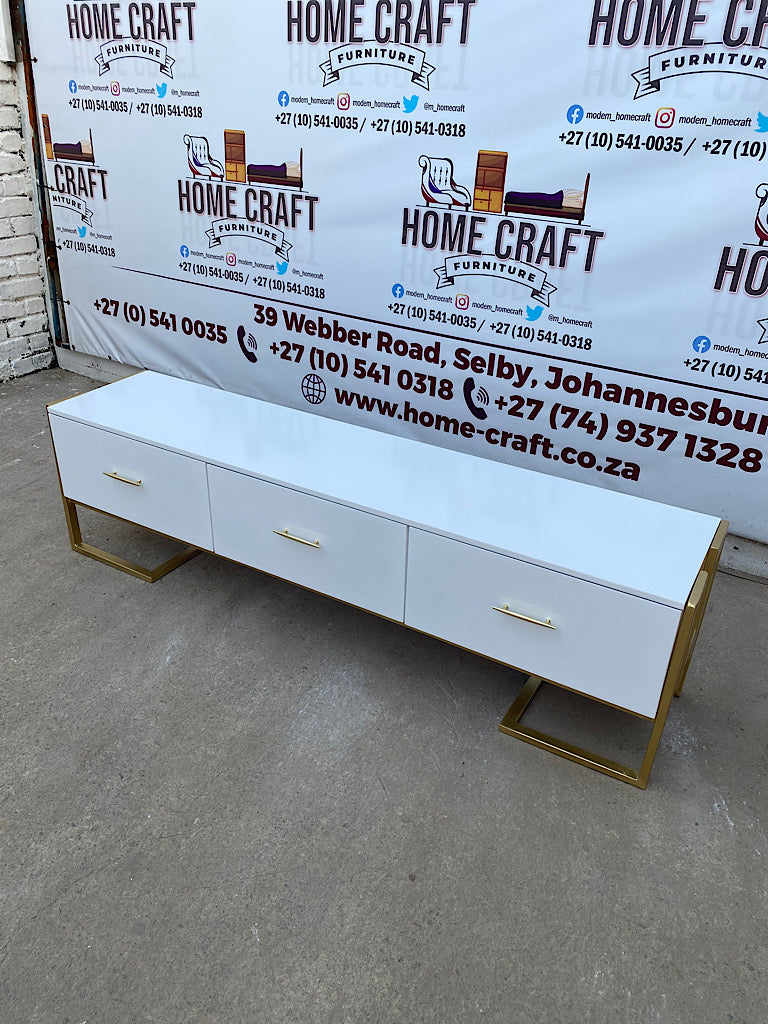 3 Drawer Steel Frame Tv Stand 1