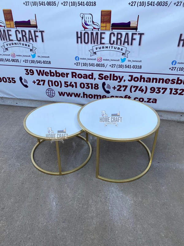 Lunga Glass Top Nesting Tables