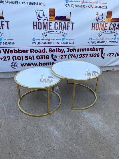 Lunga Glass Top Nesting Tables