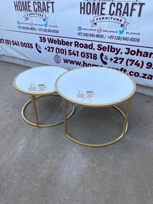 Lunga Glass Top Nesting Tables