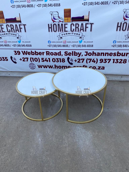 Lunga Glass Top Nesting Tables