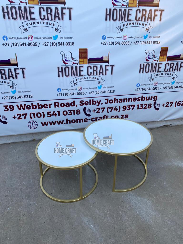 Lunga Glass Top Nesting Tables