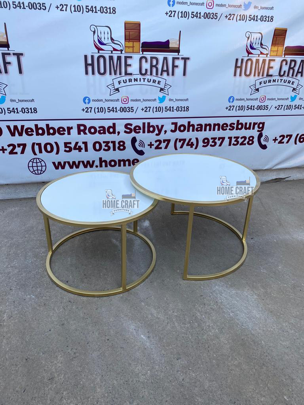 Lunga Glass Top Nesting Tables