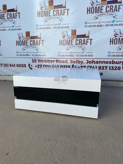 Jarita-100 | Square Spinning Coffee Table (White)