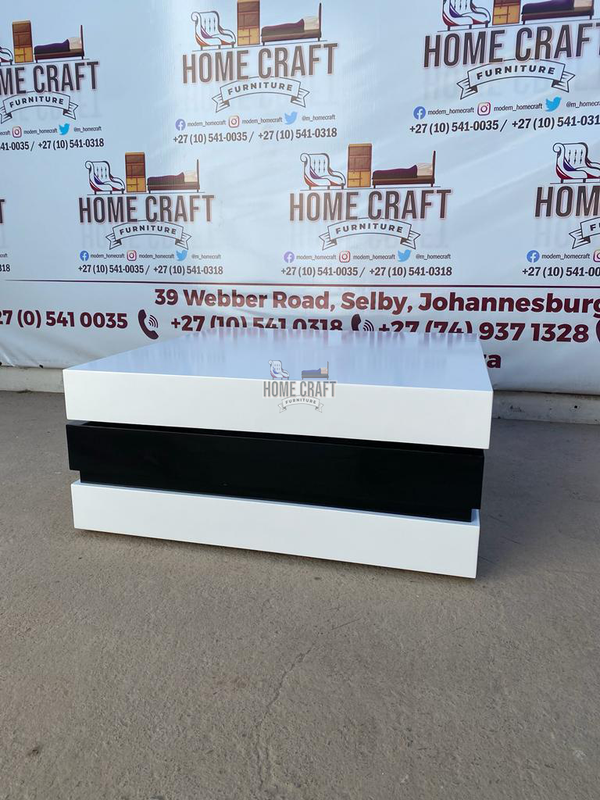 Jarita-100 | Square Spinning Coffee Table (White)