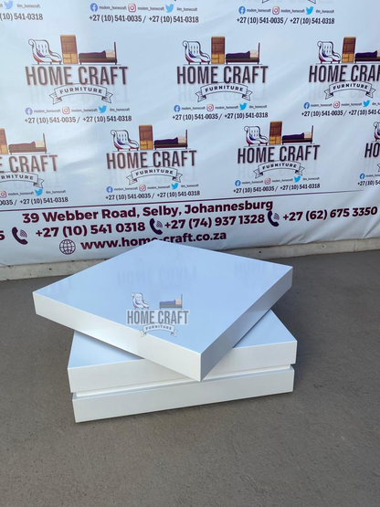 Square Spinning Coffee Table (White)